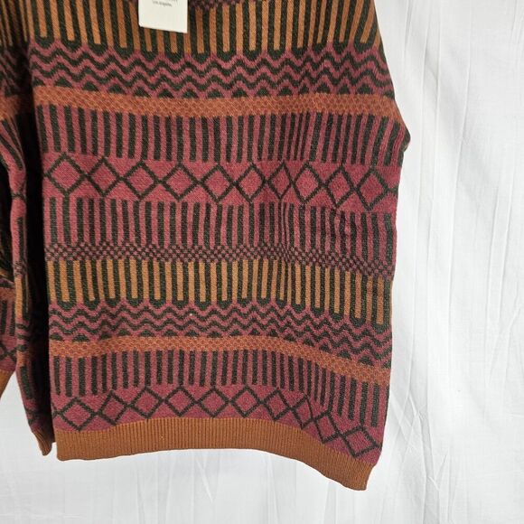And The Why Red Orange Gray Knit Sweater Soft Women's Size M/L Cosby - Picture 2 of 5